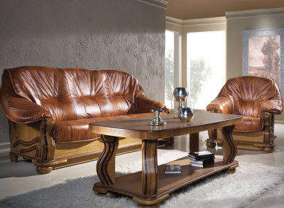 Garnitur 3+2 Sitzer Couch Sitz Polster Garnituren Set 100% Italienisches Leder